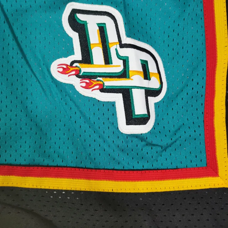 Detroit Pistons Throwback Pocket Green Basketball Shorts