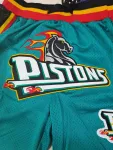 Detroit Pistons Throwback Pocket Green Basketball Shorts
