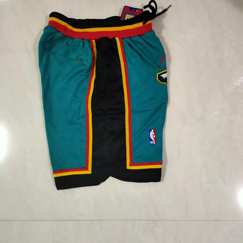 Detroit Pistons Throwback Pocket Green Basketball Shorts
