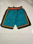 Detroit Pistons Throwback Pocket Green Basketball Shorts