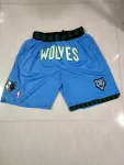 Minnesota Timberwolves Throwback Pocket Blue Basketball Shorts