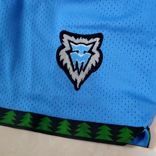 Minnesota Timberwolves Throwback Pocket Blue Basketball Shorts
