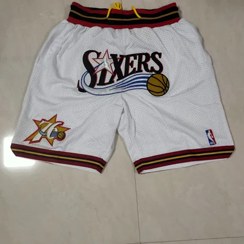 Philadelphia 76ers Throwback Pocket witte basketbalshort