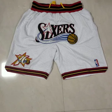 Philadelphia 76ers Throwback Pocket White Basketball Shorts