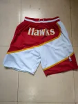 Atlanta Hawks Throwback Pocket Red Basketball Shorts