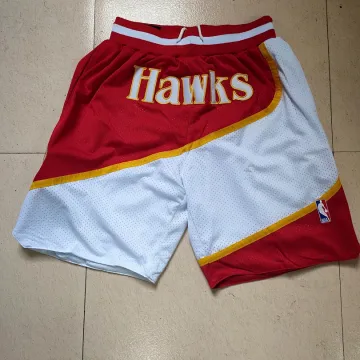 Atlanta Hawks Throwback Pocket Red Basketball Shorts