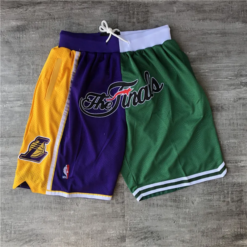 Boston Celtics Split Color Basketball Shorts