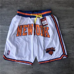 New York Knicks White Basketball Shorts - product photo Pantaloncini da basket bianchi dei New York Knicks