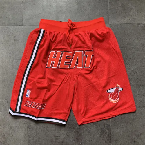 Miami Heat Throwback Red Basketball Shorts