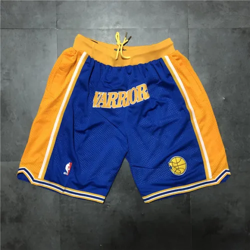 Golden State Warriors Throwback Blue Basketball Shorts