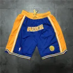 Golden State Warriors Throwback Blue Basketball Shorts