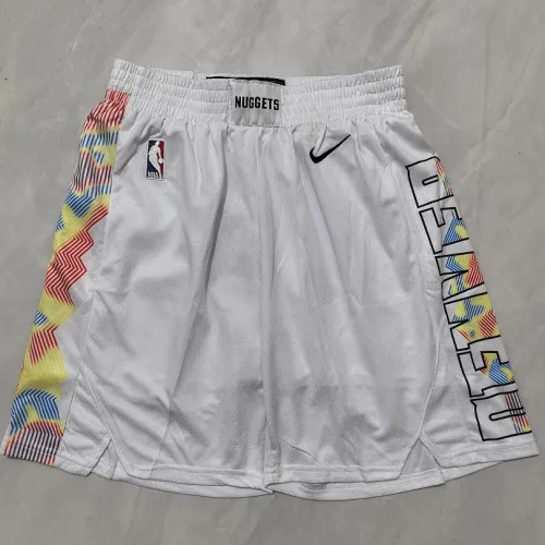 Denver Nuggets 2025 City Edition – Weiße Basketballshorts