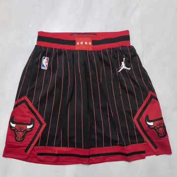 Chicago Bulls 2026 City Edition Black Red Stripe Basketball Shorts