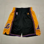 Los Angeles Lakers Throwback Black Basketball Shorts