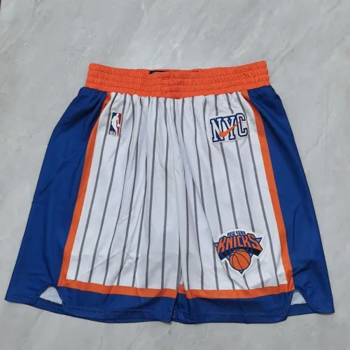 New York Knicks 2025 City Edition White Stripe Basketball Shorts