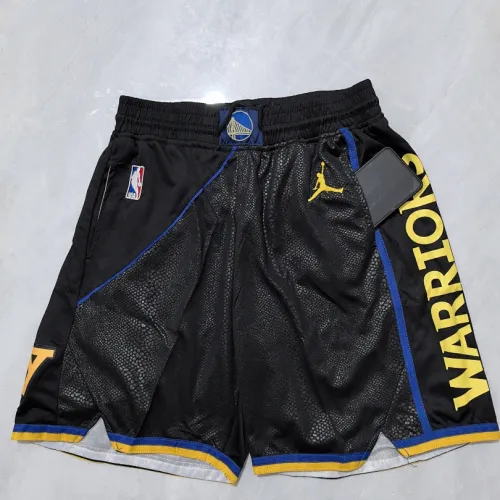 Pantaloncini da basket neri da tasca dei Golden State Warriors