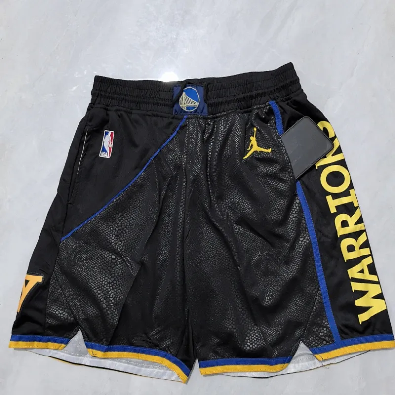 Golden State Warriors Pocket Black Basketball Shorts