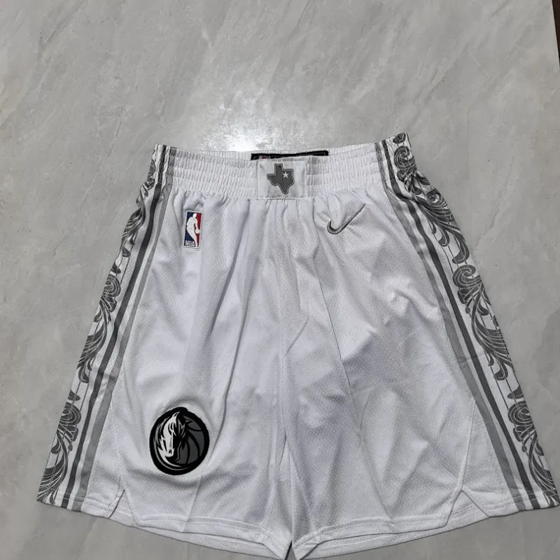 Dallas Mavericks 2025 City Edition White Basketball Shorts