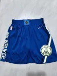 Milwaukee Bucks 2025 City Edition Blue Basketball Shorts