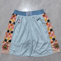 San Antonio Spurs 2025 City Edition Blue Basketball Shorts - product photo San Antonio Spurs 2025 City Edition Blue Basketball Shorts