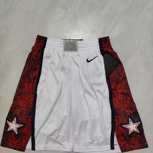 NBA All-Star-shirts met zakjes, witte basketbalshorts