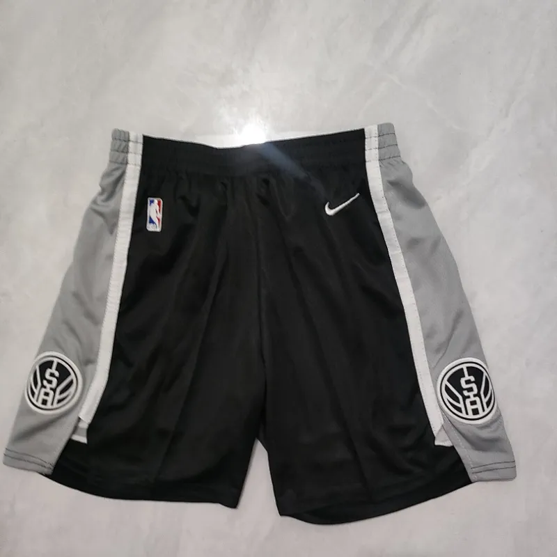 San Antonio Spurs Black Youth Basketball Shorts