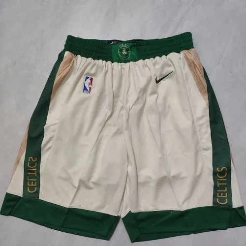 Boston Celtics 2024 City Edition Cream Basketball Shorts