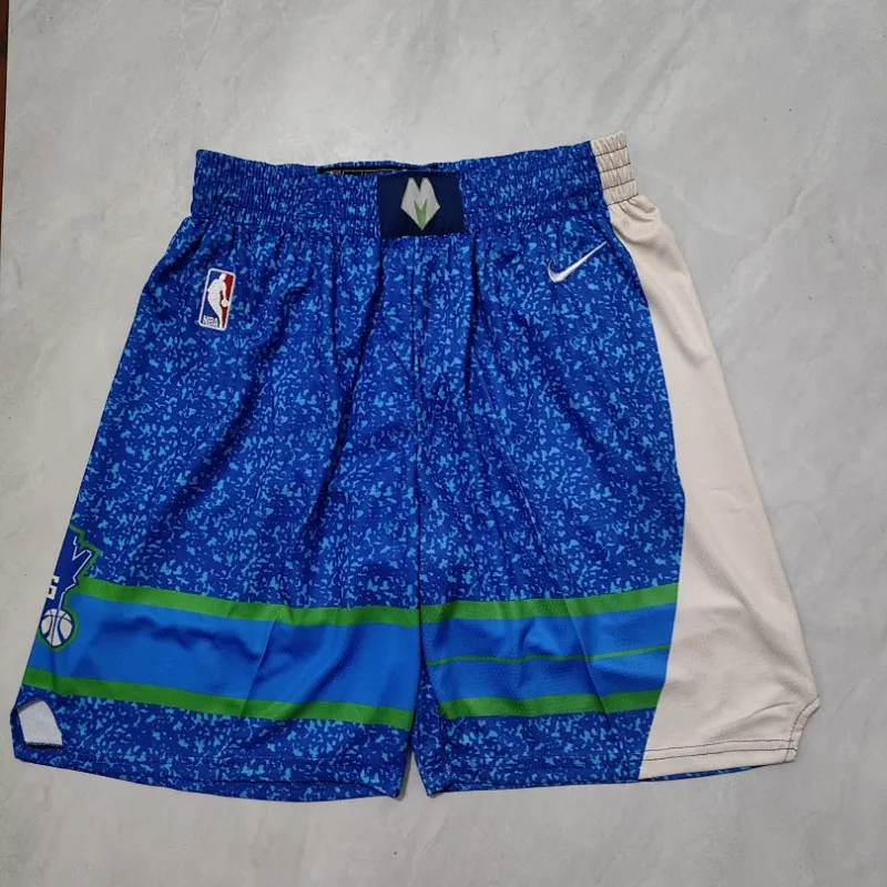 Milwaukee Bucks 2024 City Edition Blue Basketball Shorts