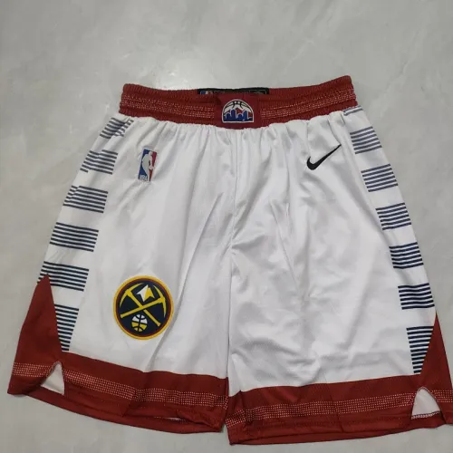 Denver Nuggets White Basketball Shorts