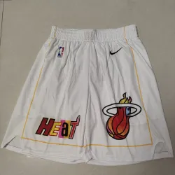 Miami Heat 2023 City Edition White Basketball Shorts - product photo Miami Heat 2023 City Edition White Basketball Shorts