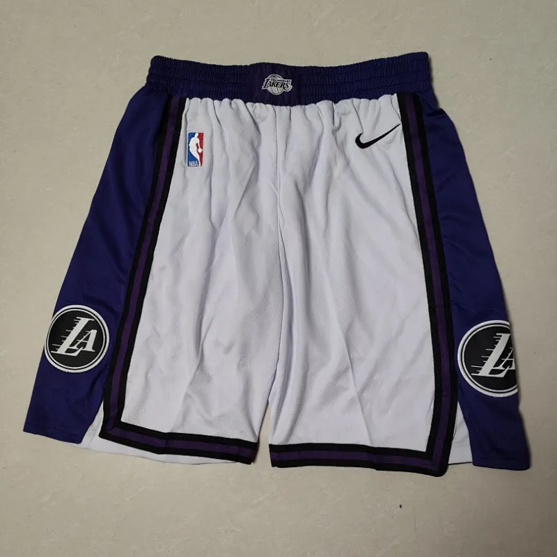 Los Angeles Lakers 2023 City Edition White Basketball Shorts