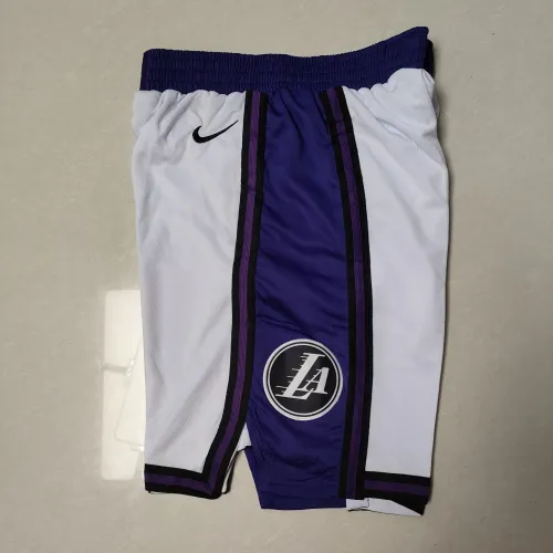 Los Angeles Lakers 2023 City Edition White Basketball Shorts