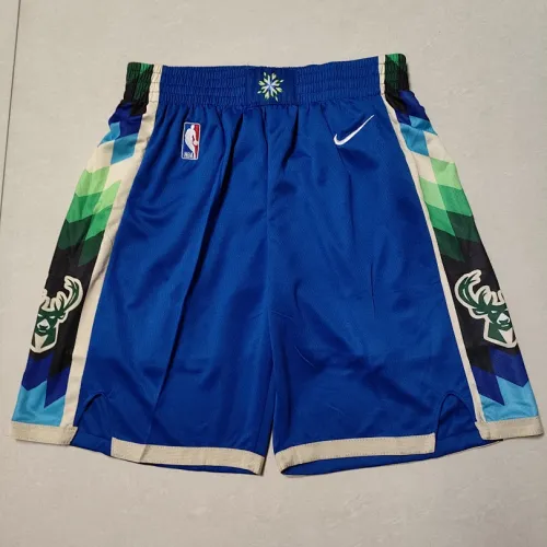 Short de basket bleu des Milwaukee Bucks 2023