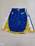 Golden State Warriors 75th Anniversary Throwback Pocket Blue Basketball Shorts