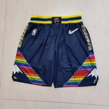 Denver Nuggets 75th Anniversary Throwback Navy Basketball Shorts