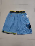 Memphis Grizzlies 75th Anniversary Throwback Pocket Blue Basketball Shorts