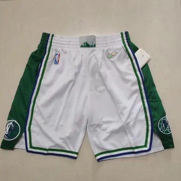 Dallas Mavericks 75th Anniversary Throwback Pocket White Basketball Shorts