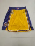 Calções de basquetebol para jovens dos Los Angeles Lakers, cor amarela