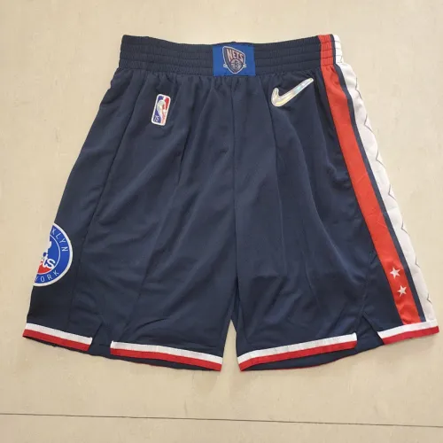 Brooklyn Nets 75th Anniversary Throwback Navy Basketball Shorts