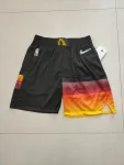 Utah Jazz 75th Anniversary Throwback Pocket Black Basketball Shorts