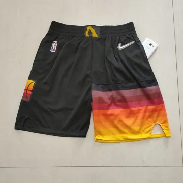 Utah Jazz 75th Anniversary Throwback Pocket Black Basketball Shorts