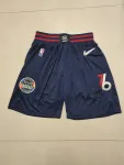 Philadelphia 76ers 75th Anniversary Throwback Navy Basketball Shorts
