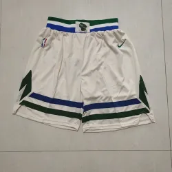Milwaukee Bucks Cream Basketball Shorts - product photo Milwaukee Bucks Cream Basketball Shorts