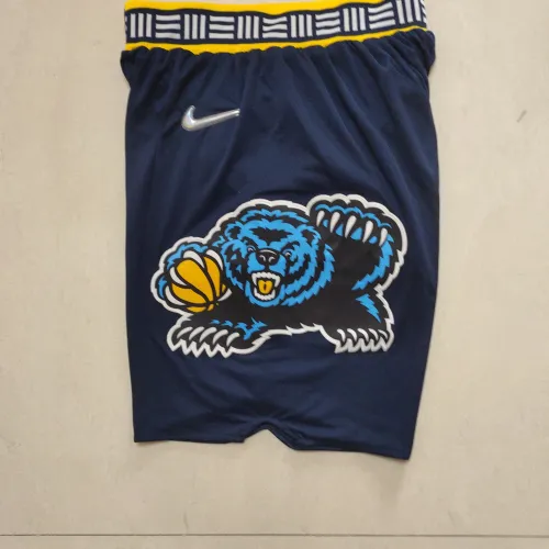 Memphis Grizzlies 75-jarig jubileum: retro basketbalshort in marineblauw