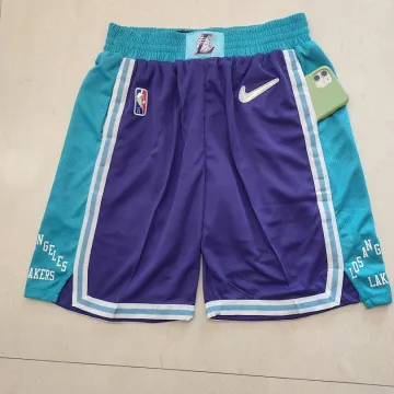 Los Angeles Lakers 75th Anniversary Throwback Pocket Purple Basketball Shorts