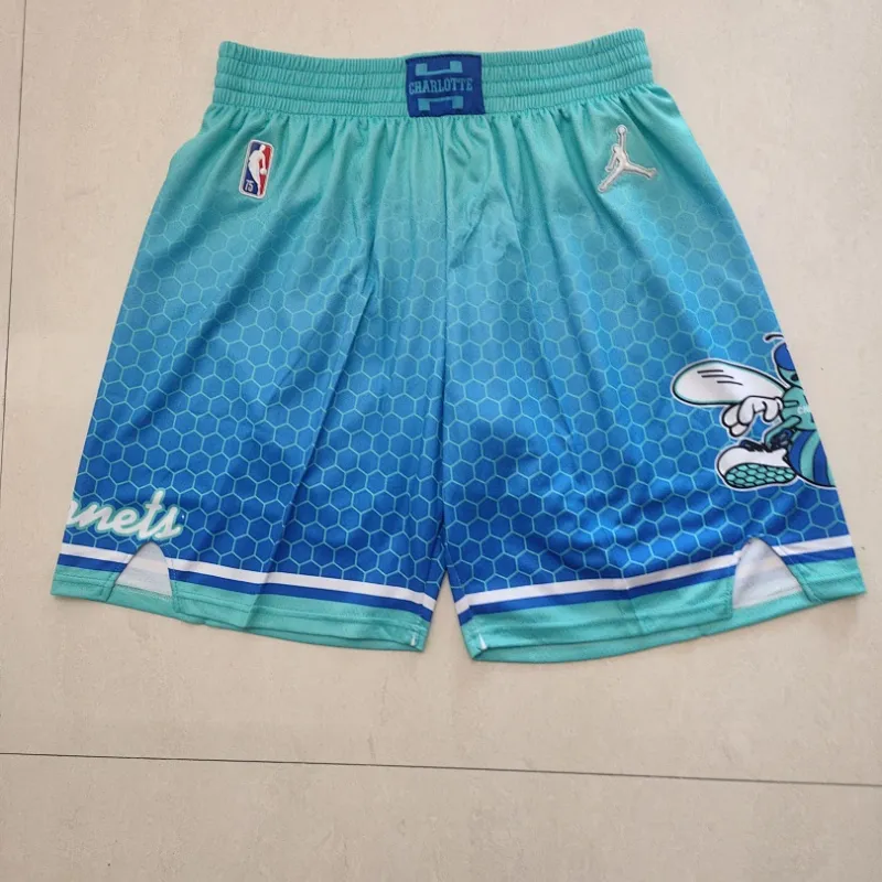 Charlotte Hornets 75th Anniversary Throwback Green Basketball Shorts