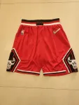 Chicago Bulls 75th Anniversary Throwback Red Basketball Shorts
