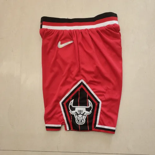 Chicago Bulls 75th Anniversary Throwback Red Basketball Shorts