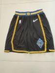 Golden State Warriors 75th Anniversary Throwback Black Basketball Shorts