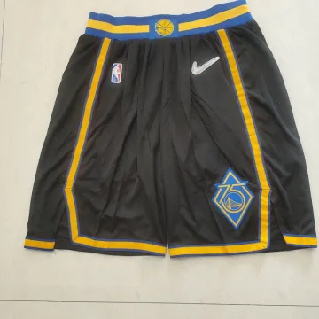 Golden State Warriors 75th Anniversary Throwback Black Basketball Shorts